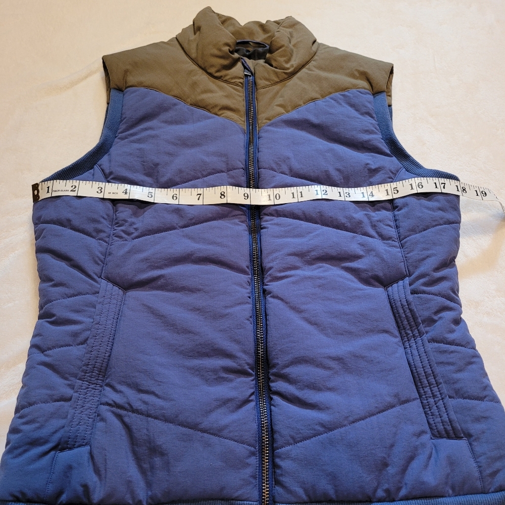 Toad&Co Poma Puffer Vest Colorblock Quilted, Women's Size‎ S, Blue Khaki Green - Picture 10 of 12
